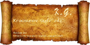 Kracsunov Győző névjegykártya