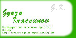 gyozo kracsunov business card